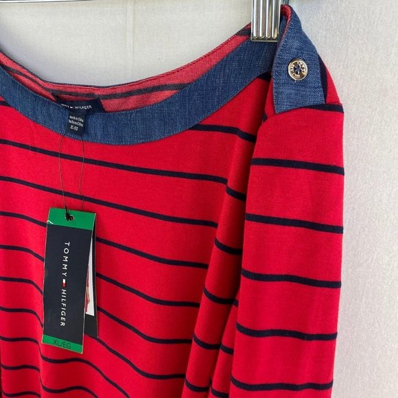 TOMMY HILFIGER Boatneck Striped Dress NWT - Picture 5 of 8
